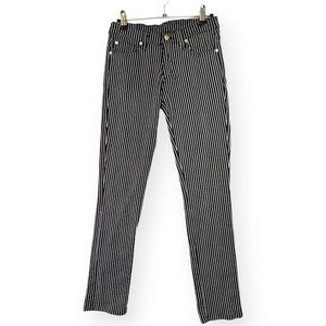 Living Dead Souls Small Stripped Black White Alternative Goth Steampunk Pant